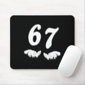 Nummer 67 Matching Six Seven Meme Lustiges Hallowe Mousepad (Mit Mouse)