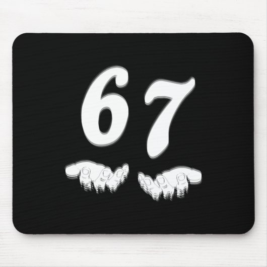 Nummer 67 Matching Six Seven Meme Lustiges Hallowe Mousepad (Vorne)