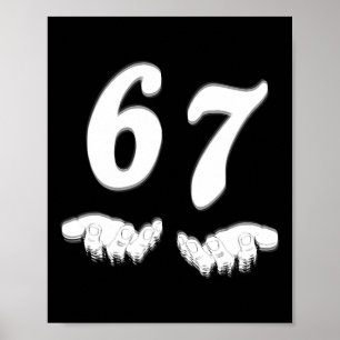 Nummer 67 Matching Six Seven Meme Lustiges Hallowe Poster