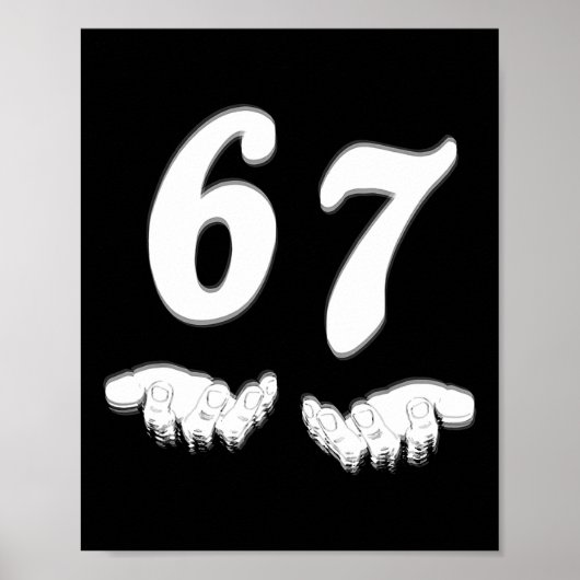 Nummer 67 Matching Six Seven Meme Lustiges Hallowe Poster (Vorne)