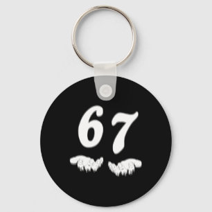 Nummer 67 Matching Six Seven Meme Lustiges Hallowe Schlüsselanhänger