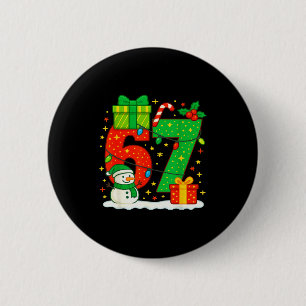 Nummer 67 Meme passendes Weihnachtspaar 67 Sechs S Button