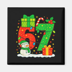 Nummer 67 Meme Passendes Weihnachtspaar 67 Sechs S Magnet
