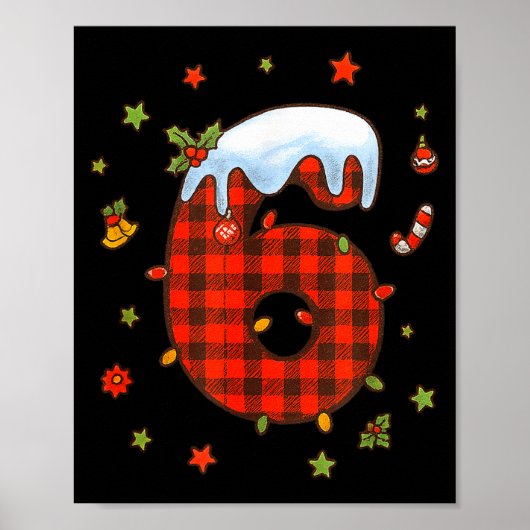Nummer 67 passend Weihnachten 6 7 Sechs Sieben 6-7 Poster (Vorne)