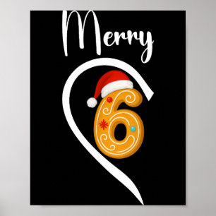 Nummer 67 Passendes Weihnachten 6 7 Sechs Sieben 6 Poster