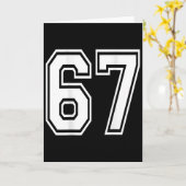 Nummer 67 Sportler Nummer Ck des Shirts nur  Karte (Gelbe Blume)