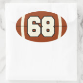 Nummer 68 Fußball-Aufkleber Ovaler Aufkleber (Tasche)