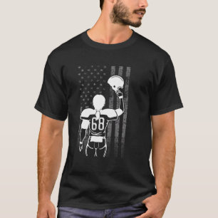 Nummer 68 Weiße Fußballspielerflagge mit H T-Shirt