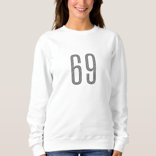 Nummer 69 Wifey/Husby Custom Bride, Verlobte Gift Sweatshirt (Vorderseite)