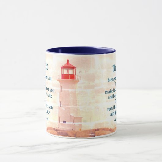 Nummer 6 24-26 Der Herr segne dich, Leuchtturm Tasse (Zentrum)