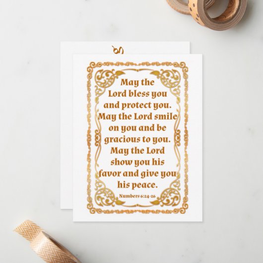 Nummer 6:24-26 Karte (Vorderseite/Rückseite Beispiel)