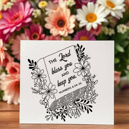 Nummer 6:24 Der Herr segne dich das Blumenbuch Gummistempel