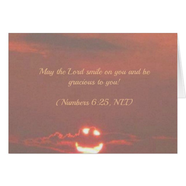 Nummer 6:25 Segen/Ermutigen der geheimen Karte (Vorderseite (Horizontal))