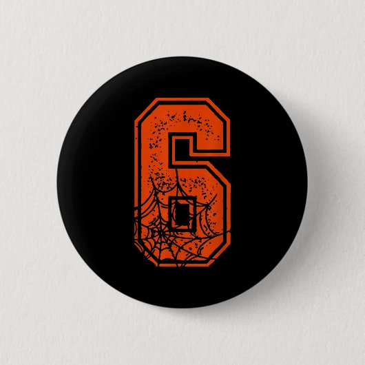 Nummer 6 67 Meme Halloween-Kürbiskostüm passend Button (Vorderseite)