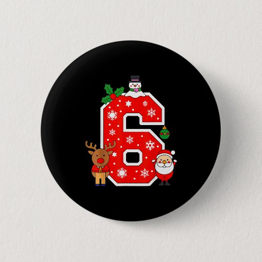 Nummer 6 67 Meme Paare Pyjamas Weihnachten passend Button (Vorderseite)