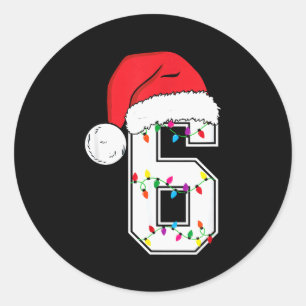 Nummer 6 67 Meme Santa Weihnachten Matching-Gruppe Runder Aufkleber