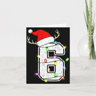 Nummer 6 6. Geburtstag Junge Sechs Weihnachten All Karte
