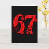 Nummer 6 7 Lustiger Meme-Spruch 67 Sechs Sieben We Karte (Gelbe Blume)