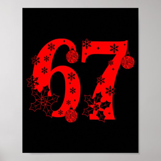 Nummer 6 7 Lustiger Meme-Spruch 67 Sechs Sieben We Poster (Vorne)