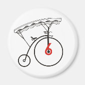 Nummer 6 Abzeichen Magnet (Vorne)