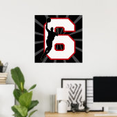 NUMMER 6 BASKETBALL PLAYER POSTER (Heimbüro)