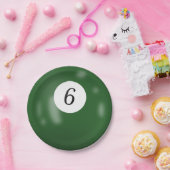 Nummer 6 Billardball Pappteller (Party)