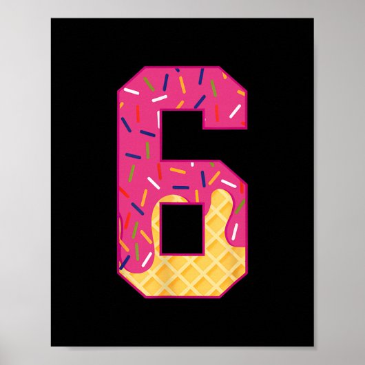 Nummer 6 Eis Drip 67 Meme Paar Halloween C Poster (Vorne)
