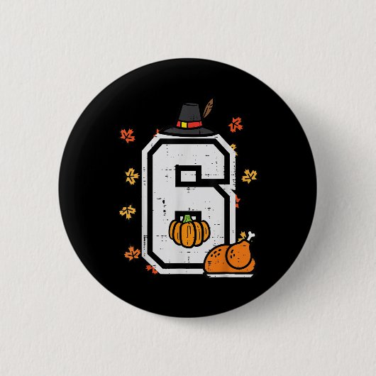 Nummer 6 Erntedankfest 6 7 Passend 67 Meme Männer Button (Vorderseite)