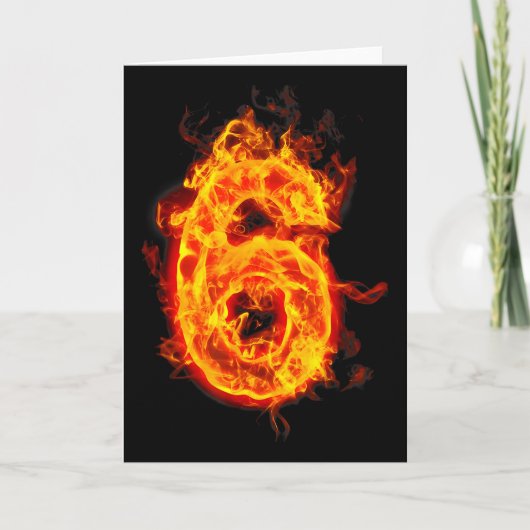 Nummer 6 Fire Ice Nummer Sechs Sieben Meme 67 Alph Karte (Vorderseite)