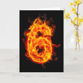 Nummer 6 Fire Ice Nummer Sechs Sieben Meme 67 Alph Karte (Gelbe Blume)