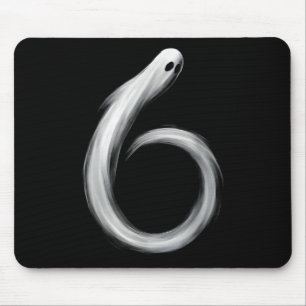 Nummer 6 Geist Lustig Sechs Sieben 67 Halloween Me Mousepad
