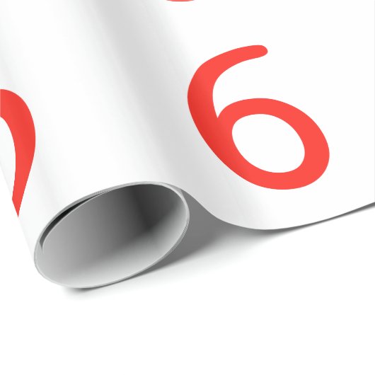 Nummer 6 geschenkpapier (Rolleneckpunkt)