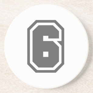 Nummer 6 getränkeuntersetzer