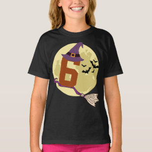 Nummer 6 Hexenthema 6 Jährige Kinder T-Shirt