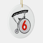 Nummer 6 keramikornament (Rechts)