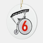 Nummer 6 keramikornament (Links)