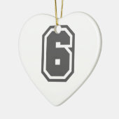 Nummer 6 keramikornament (Links)