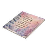 Nummer 6 Lord Bless You Bible Verse Winter Pine Fliese (Seite)
