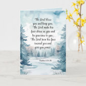 Nummer 6 Lord Bless You Bible Verse Winter Scene Karte (Gelbe Blume)