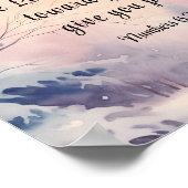 Nummer 6 Lord Bless You Bible Verse Winter Scene Poster (Ecke)
