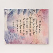 Nummer 6 Lord Bless You Bible Verse Winter Scene Puzzle (Horizontal)