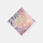 Nummer 6 Lord Bless You Bible Verse Winter Scene Serviette (Ecke)