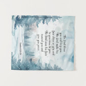 Nummer 6 Lord Bless You Bible Verse Winter Scene Wandteppich (Vorderseite (Horizontal))