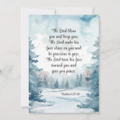 Nummer 6 Lord Bless You Bible Winter Flat Card (Vorderseite)
