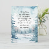 Nummer 6 Lord Bless You Bible Winter Flat Card (Stehend Vorderseite)