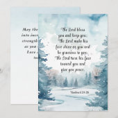 Nummer 6 Lord Bless You Bible Winter Flat Card (Vorne/Hinten)