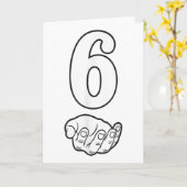 Nummer 6 Lustig 67 Sechs Sieben Meme Hände Paar Pa Karte (Gelbe Blume)