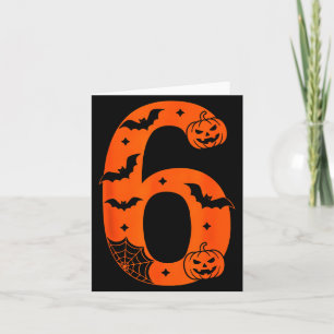Nummer 6 Lustig Six Seven Meme Halloween Karte