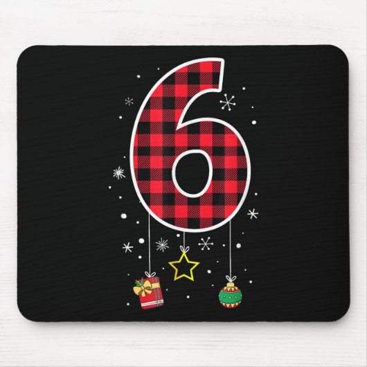 Nummer 6 Lustiger Meme-Spruch 6 7 Sechs Sieben Wei Mousepad (Vorne)