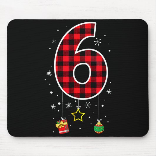 Nummer 6 Lustiger Meme-Spruch 6 7 Sechs Sieben Wei Mousepad (Vorne)